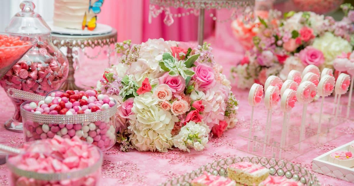 pink party candy bar