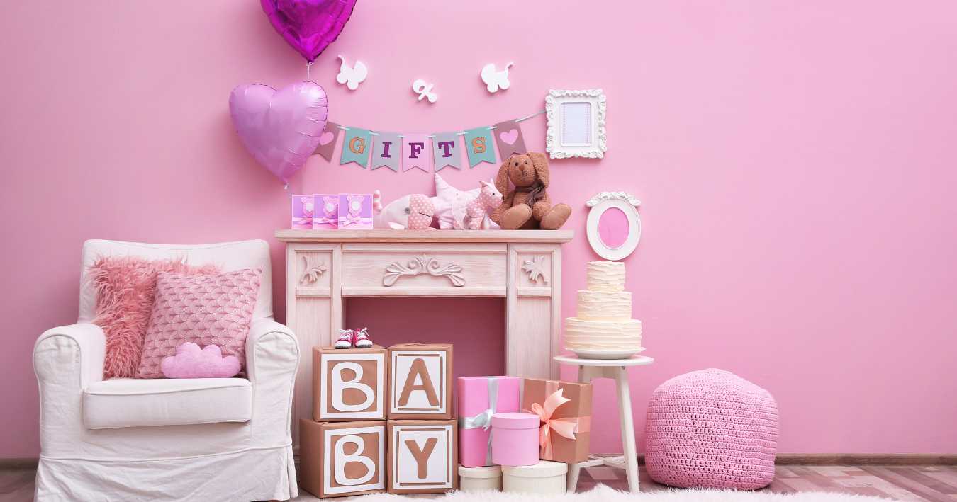 pink themed baby shower