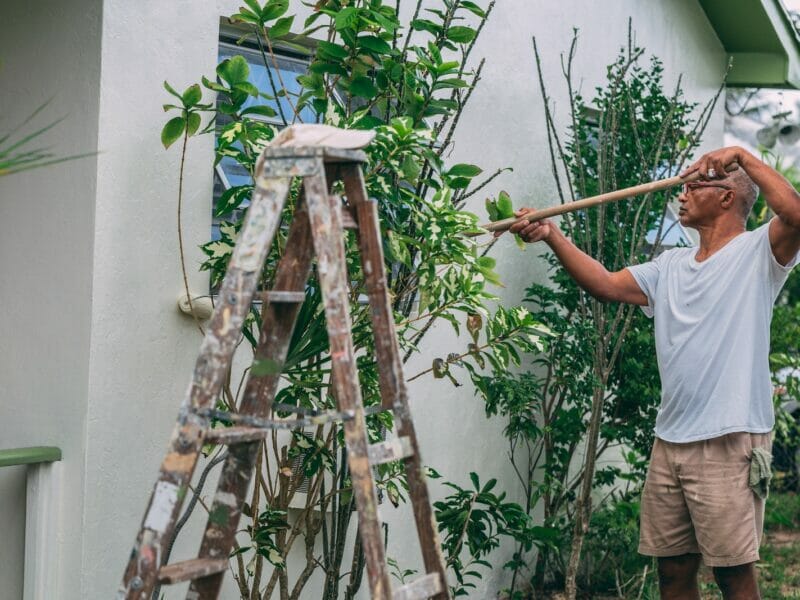 Man Painting a House