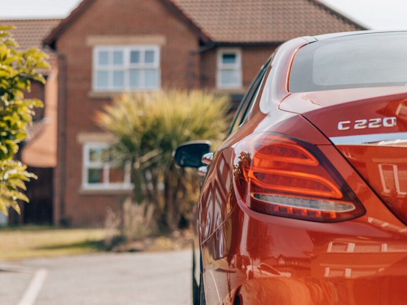 red Mercedes-Benz C220
