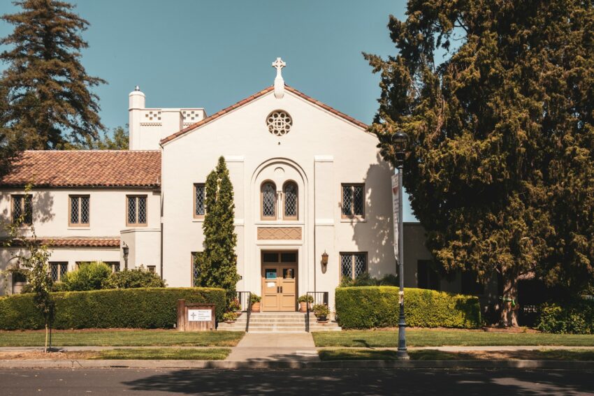 white and brown concrete building