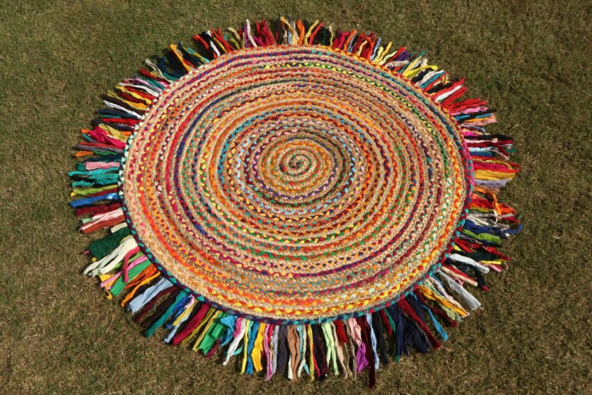 This textured rug is exciting and lively