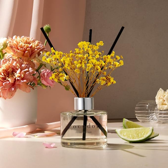 Flower reed diffuser set