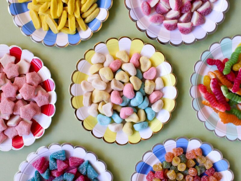 assorted candies on plate