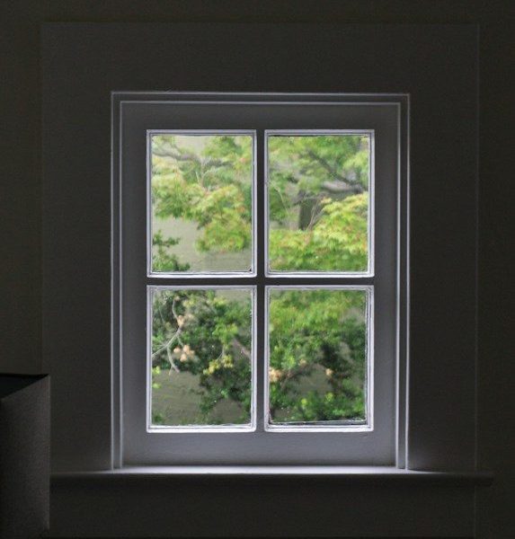 gray wooden windowpane